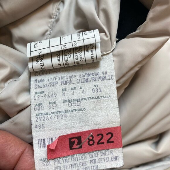 Hugo Boss Real Down Reversible Parka Jacket Hooded Cream Brown Mens Size XL - Picture 14 of 15
